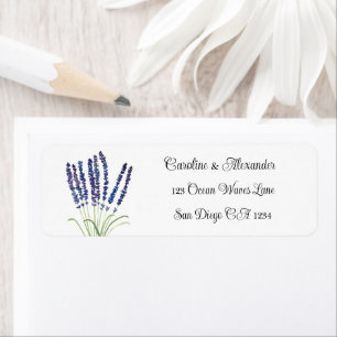 Élégant aquarelle lavande herbes floral mariage L