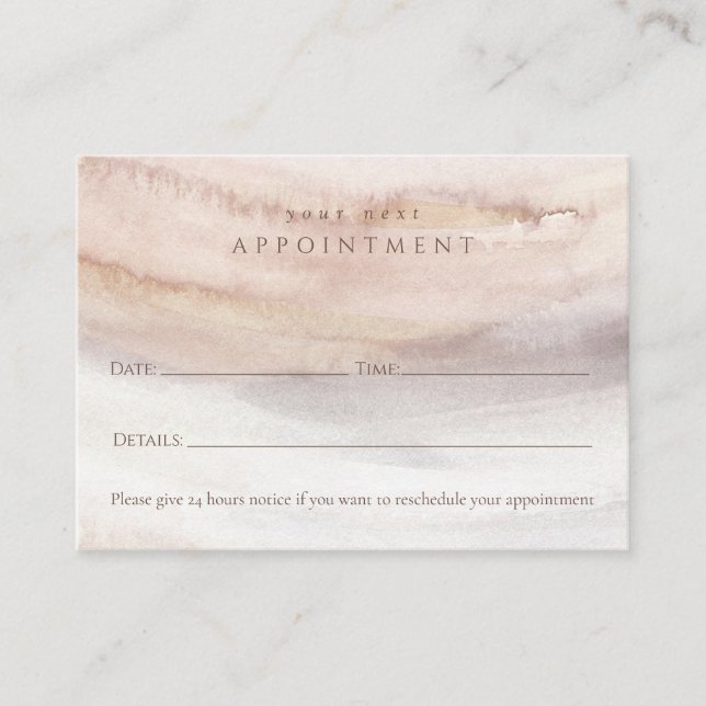 Elégant, aquarelle, yoga, spa, Carte Rendez-vous (Devant)