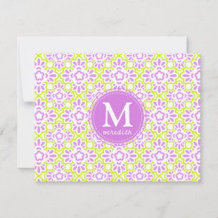 Elegant Arabesque Damask Lilac Purple Personalized