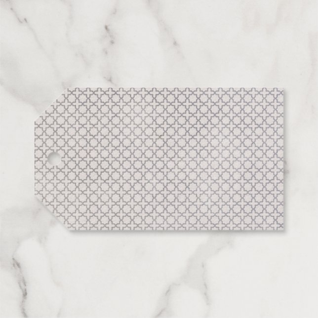Elegant Arabesque Ornament Gift Tags (Back (Horizontal))
