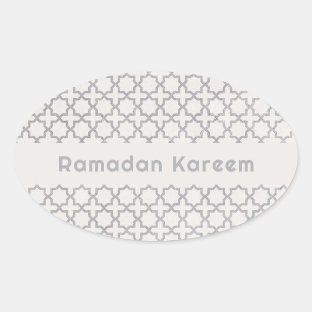 Elegant Arabesque Ornament Oval Sticker (Front)