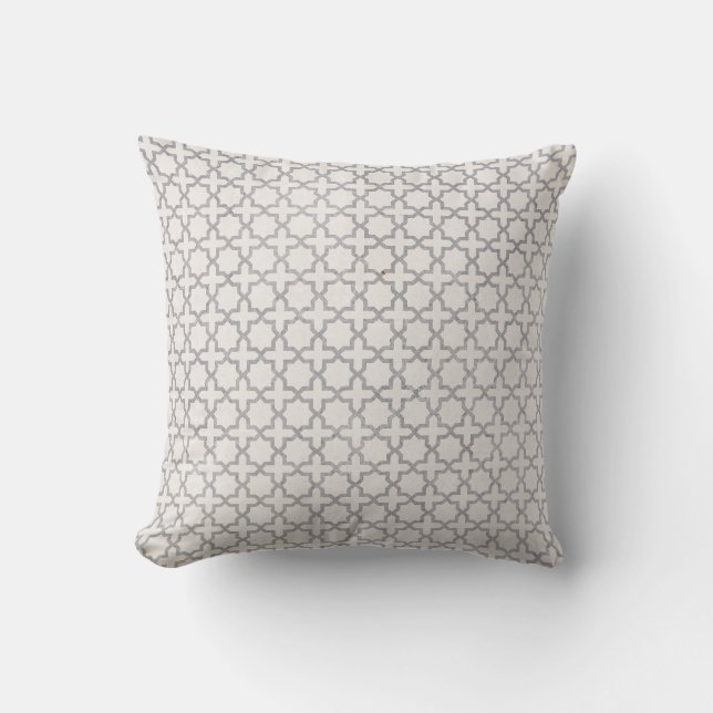 Elegant Arabesque Ornament Throw Pillow (Front)