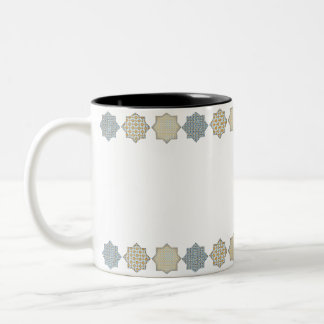 Elegant Arabesque Tile Pattern Mug" Two-Tone Coffee Mug