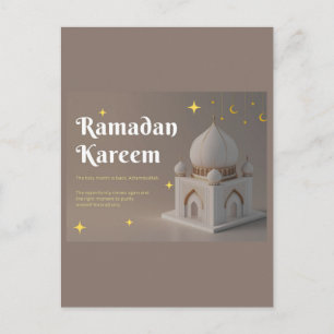 Elegant Arabic Calligraphy Ramadan Wishes Postcard