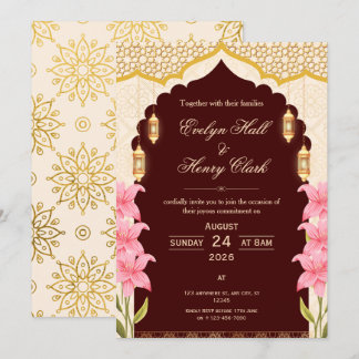 Elegant Arabic Wedding Invitation