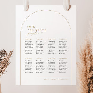 Elegant Arch 8 Tables Welcome Seating Chart