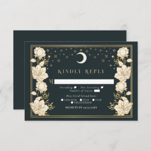 Elegant Arch Art Nouveau Wedding RSVP Enclosure Card