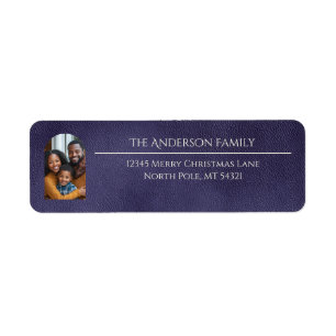 Elegant Arch Family Photo Blue Return Address