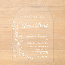 Elegant Arch Floral Wedding Invitation
