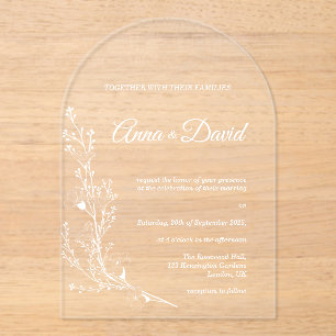 Elegant Arch Floral Wedding Invitation