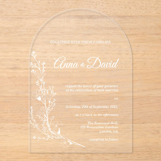 Elegant Arch Floral Wedding Invitation