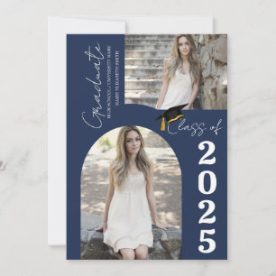 Elegant Arch Photo College High School Graduation Announcement