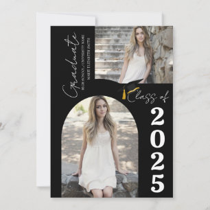 Elegant  Arch Photo College High School Graduation Announcement