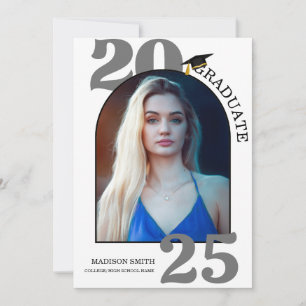 Elegant Arch Photo College High School Graduation Announcement
