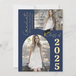 Elegant  Arch Photo College High School Graduation Announcement
