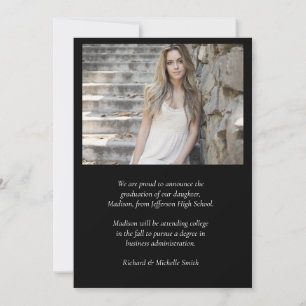 Elegant Arch Photo College High School Graduation Announcement