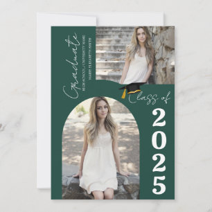 Elegant Arch Photo College High School Graduation Announcement