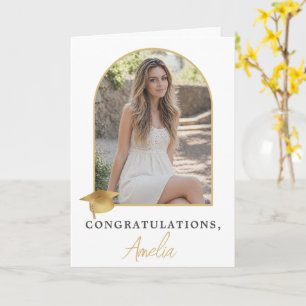 Elegant Arch Photo Graduation Congratulations Card