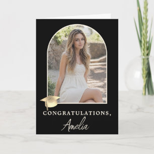 Elegant Arch Photo Graduation Congratulations Card