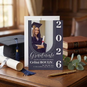 Elegant Arch Photo Graduation Party Invite 2026