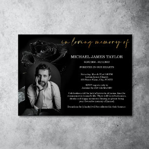 Elegant Arch Photo In Loving Memory Funeral  Invitation