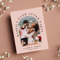 Elegant Arch Photo Wedding Reception Invitation