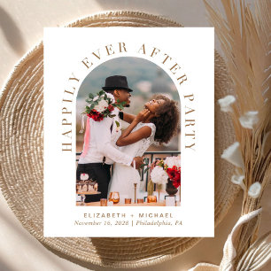 Elegant Arch Photo Wedding Reception Invitation