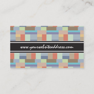 Elegant Architecture Retro Geometric Pattern Business Card
