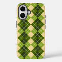 Elegant Argyle Pattern in Green and Yellow Diamond