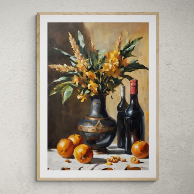 Elegant Arrangement: Still Life with Flower Vase Poster (Creator Uploaded)