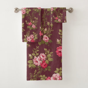 Élégant Arrière - plan Vintage rose Roses-Maroon