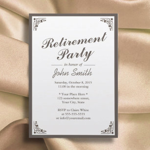 Elegant Art Deco Border Retirement Party Invitation