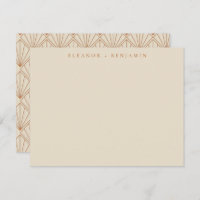 Elegant Art Deco Burnt Orange Wedding Custom Name