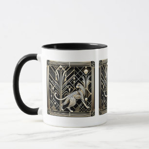 Elegant Art Deco cat  Mug