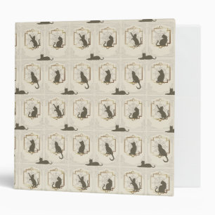 Elegant Art Deco Cats - Beige Binder