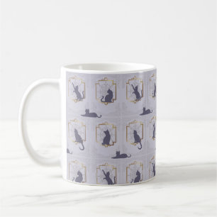 Elegant Art Deco Cats - Lavender Coffee Mug