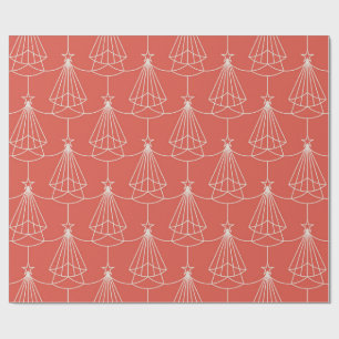 Elegant Art Deco Christmas Tree Wrapping Paper