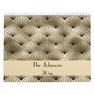 Elegant Art Deco Custom  Calendar