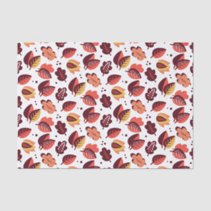 Elegant Art Deco Fall Leaves Autumn Pattern Tissue Paper