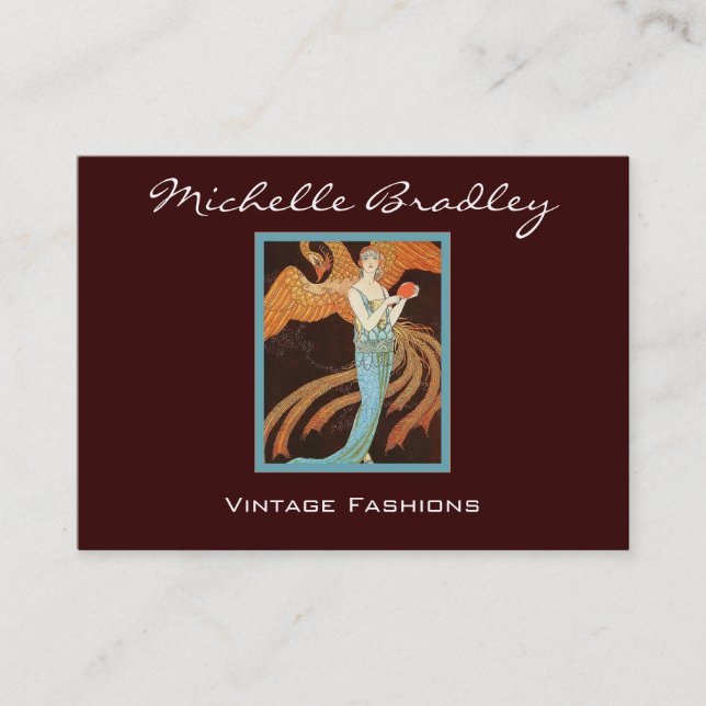 Elegant Art Deco Fashion Business Card (Front)
