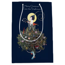 Elegant Art Deco Fashion Christmas Tree Retro