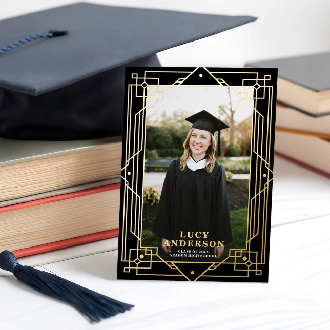 Elegant Art Deco Frame Photo Graduation REAL (Creator Uploaded)