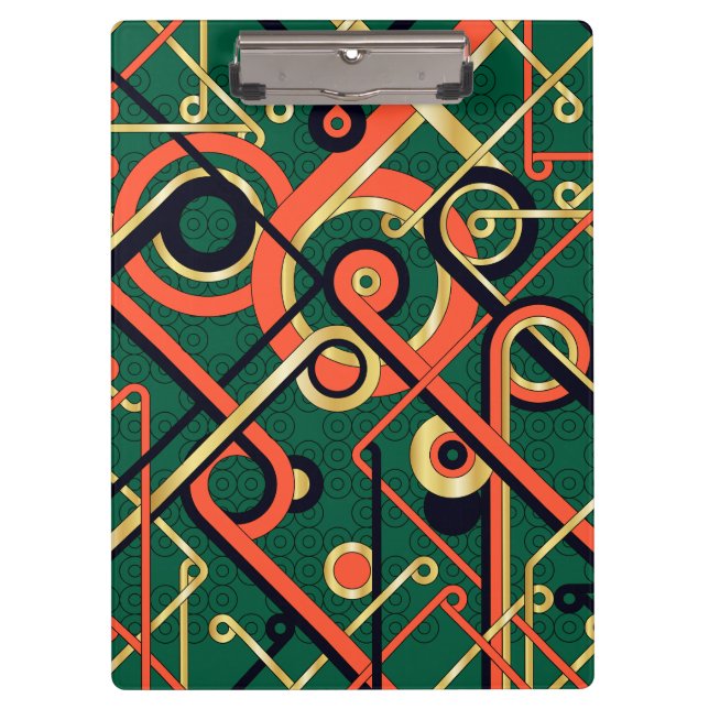 Elegant Art Deco Geometric  Clipboard (Front)
