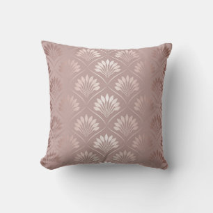 Elegant art deco gold lattice pattern throw pillow