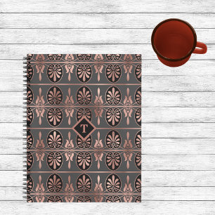 Elegant Art Deco in Copper and Black Notebook