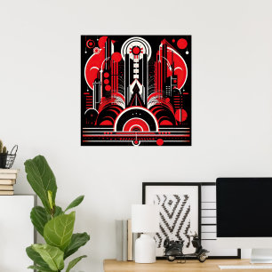Elegant Art Deco lovers  Poster