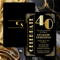 Elegant Art Deco Luxury 40th Birthday Party
