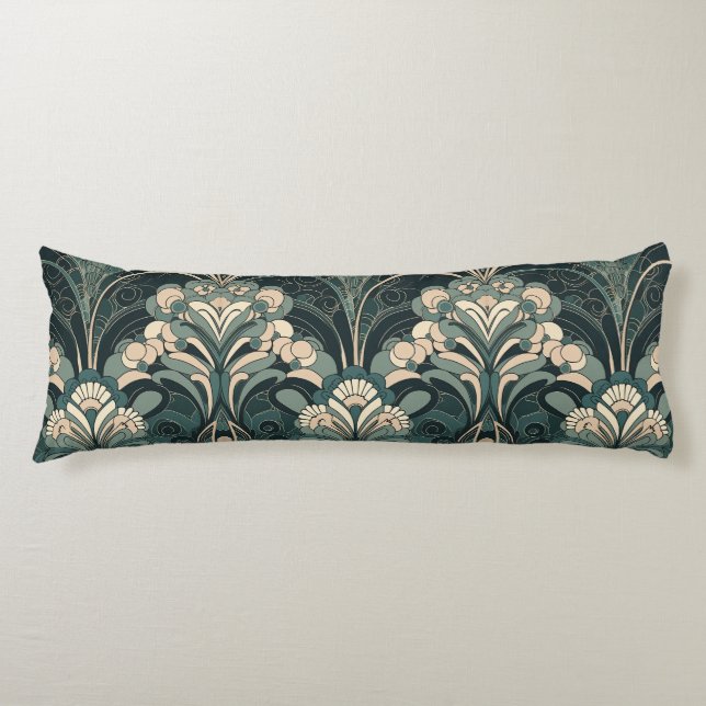 elegant art deco pattern  body pillow (Front)