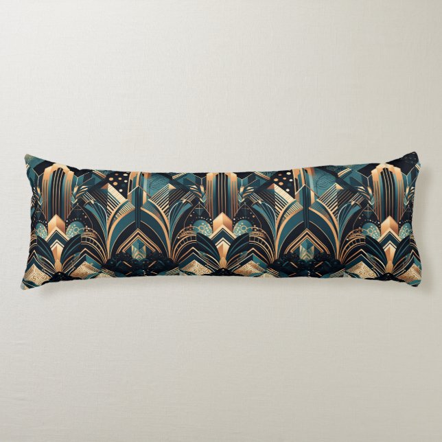 elegant art deco pattern  body pillow (Front)