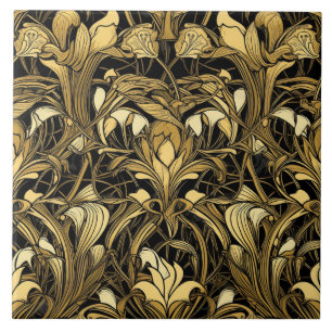 Elegant art deco pattern tile